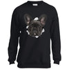 Black Frenchie Youth Crewneck Sweatshirt