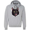 Black Cat Licking Heavyweight Pullover Fleece Hoodie