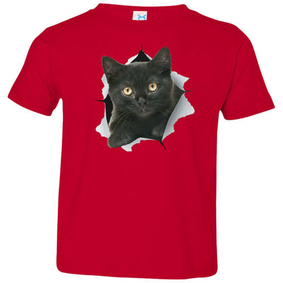 Black Kitten Toddler Jersey T-Shirt