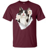 Black & White Reaching Cat Youth Cotton T-Shirt