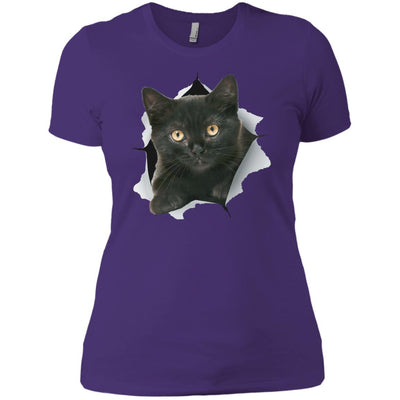 Black Kitten Ladies' T-Shirt
