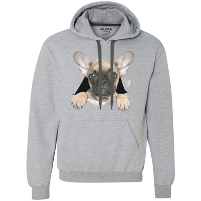 French Bulldog Pup Heavyweight Pullover Fleece Hoodie
