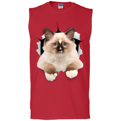 Brown Ragdoll Cat Men's Ultra Cotton Sleeveless T-Shirt