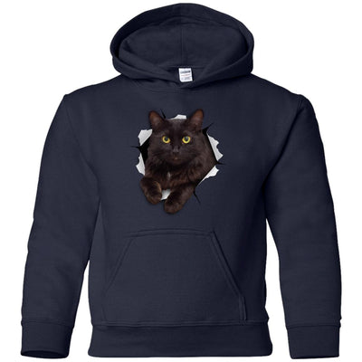 Black Cat Youth Pullover Hoodie
