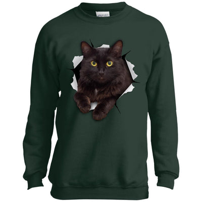 Black Cat Youth Crewneck Sweatshirt