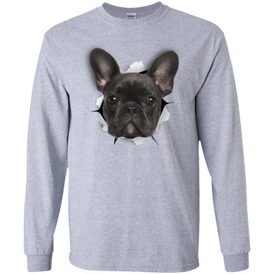 Black Frenchie Long Sleeve Ultra Cotton T-Shirt