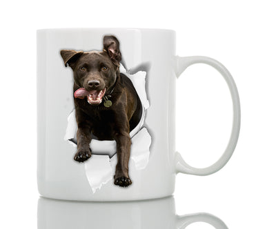 Excited Black Labrador Mug