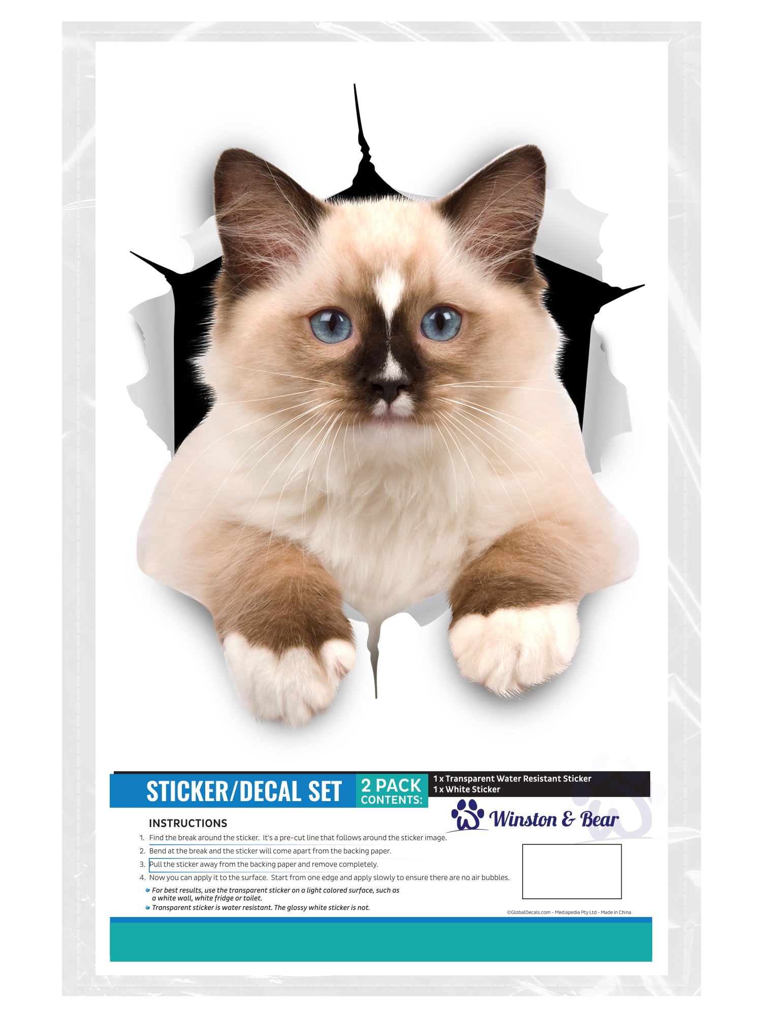 Brown Ragdoll Cat Decals