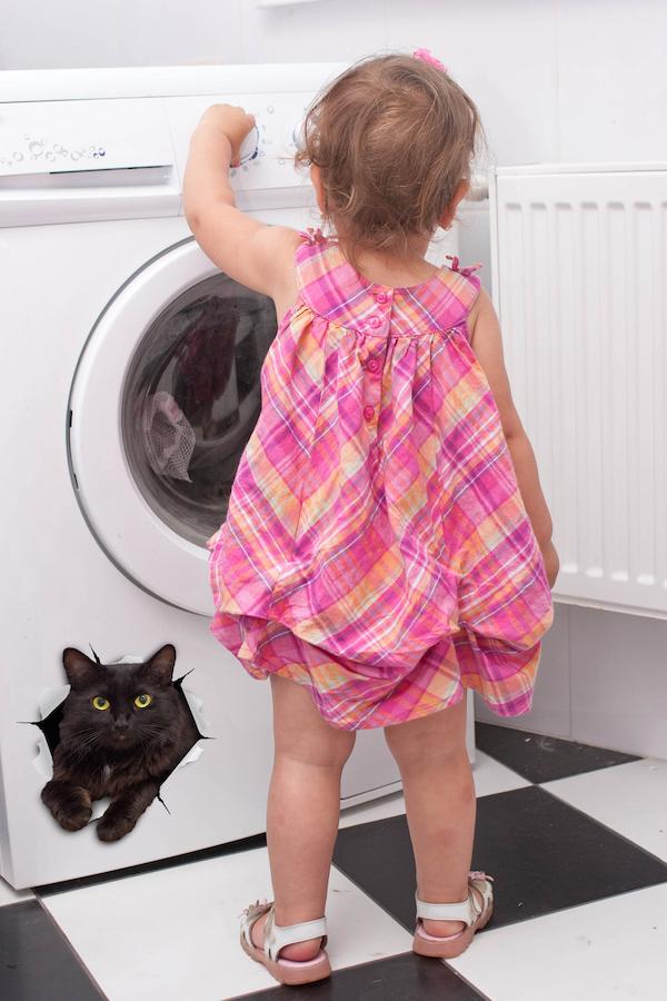 Resting Black Cat Decals