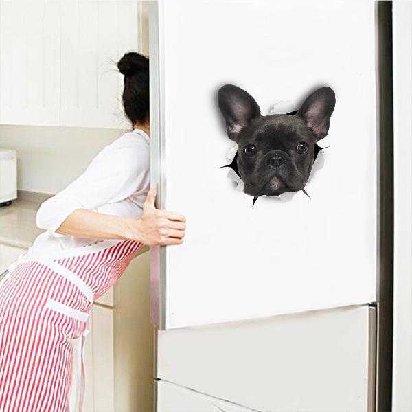Black French Bulldog Decals