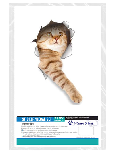 Reaching Cat Decals