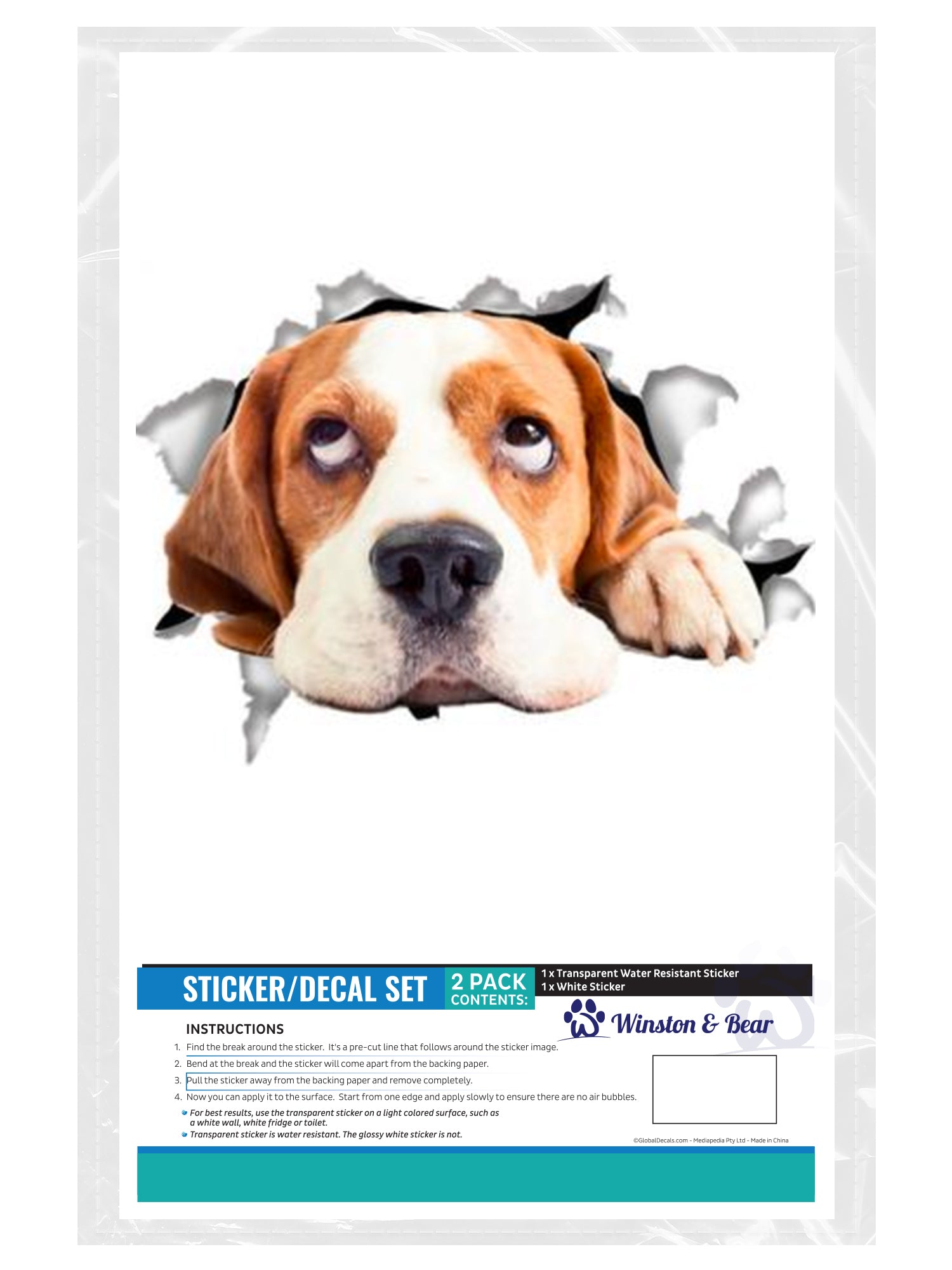 Hopeful Beagle Decals