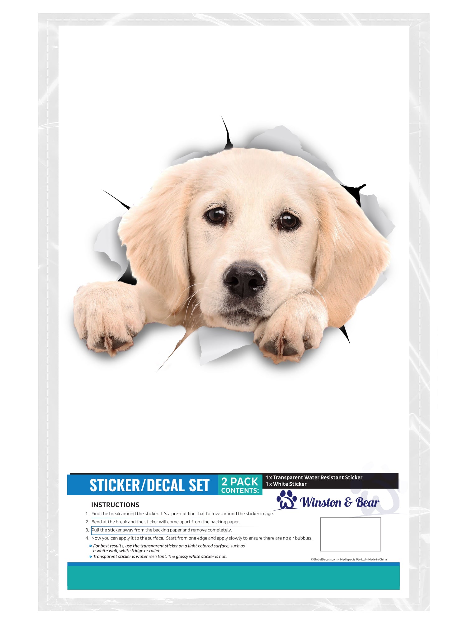 Peeking Labrador Decals