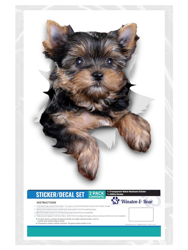 Cute Yorkshire Terrier Decals