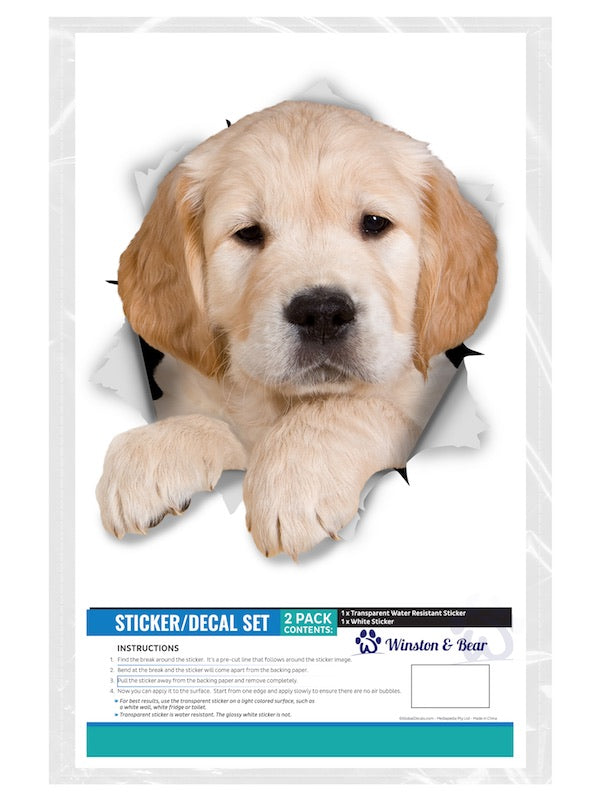 Golden Retriever Pup Decals
