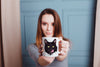 Hungry Black Cat Mug