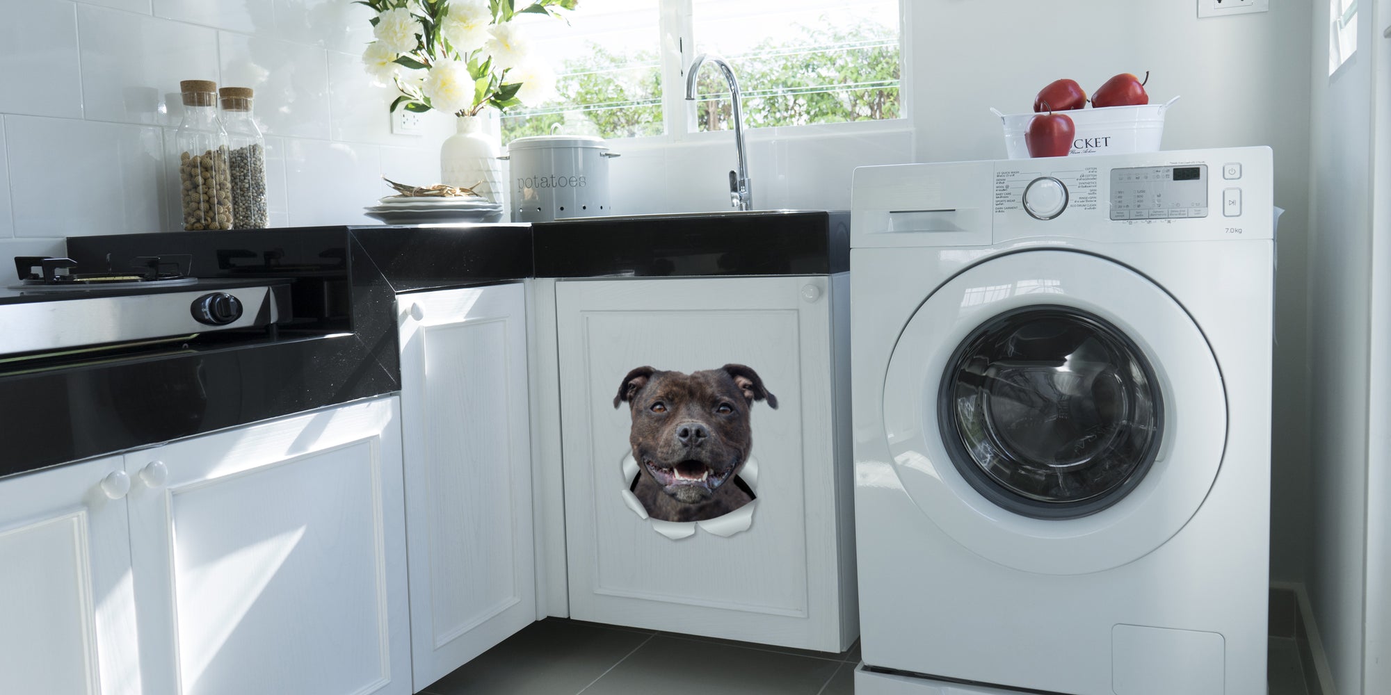 Happy Staffie Decals