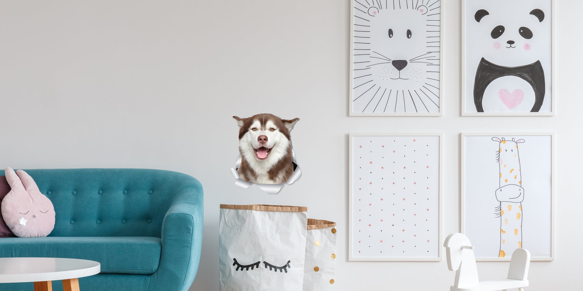Happy Siberian Husky Decals