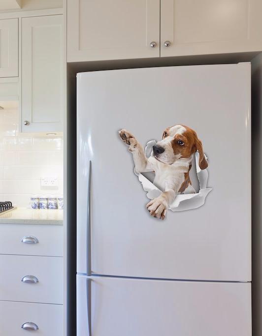 Reaching Beagle Decals
