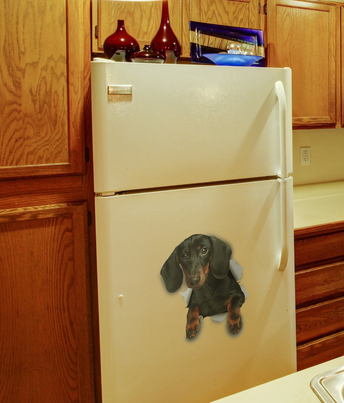 Black Dachshund Decals
