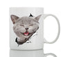 Laughing Grey Cat Mug