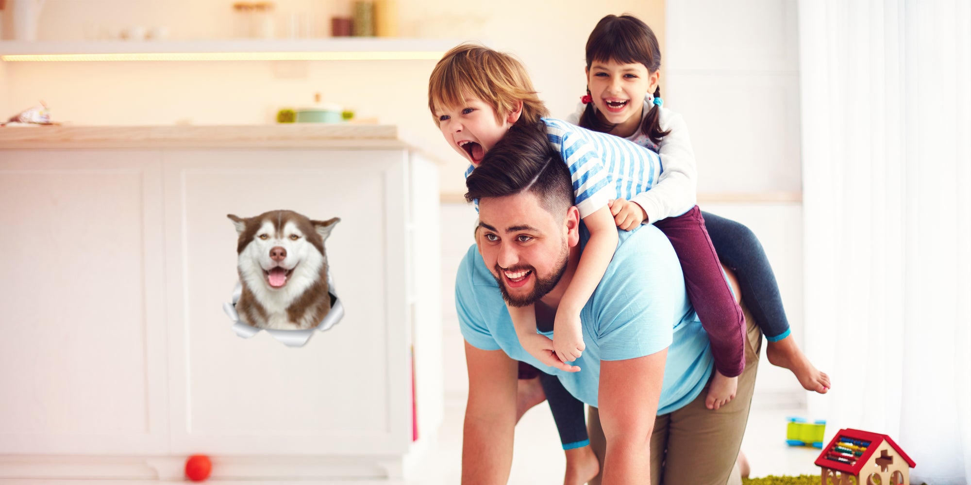 Happy Siberian Husky Decals