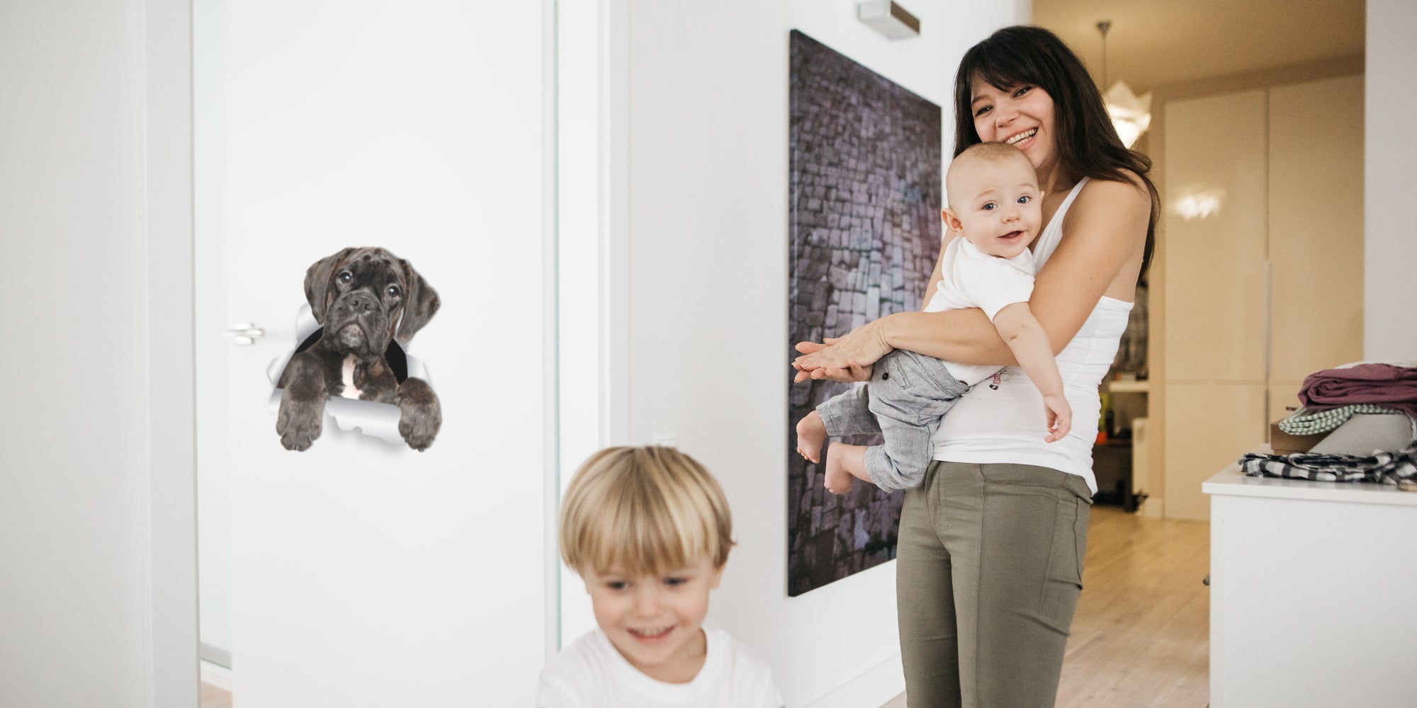 Adorable Boxer Dog Decals