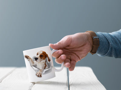 Reaching Beagle Mug