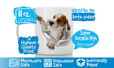 Reaching Beagle Mug