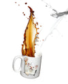 White Reaching Cat Mug