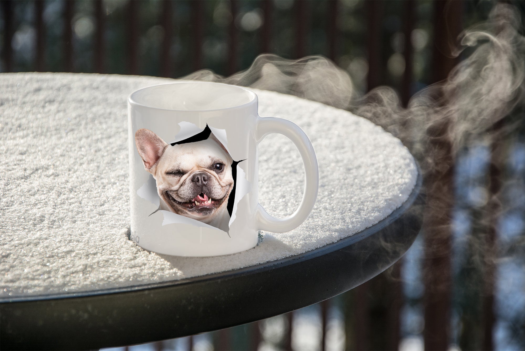 Winking French Bulldog Mug Winston Bear
