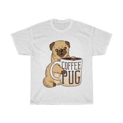 Coffee Pug - Unisex Heavy Cotton Tee