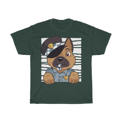 German Shepherd Police Dog - Unisex Heavy Cotton Tee