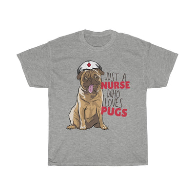 Nurse Who Loves Pugs - Unisex Heavy Cotton Tee