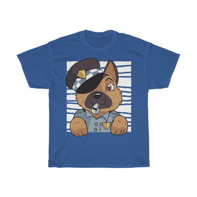 German Shepherd Police Dog - Unisex Heavy Cotton Tee