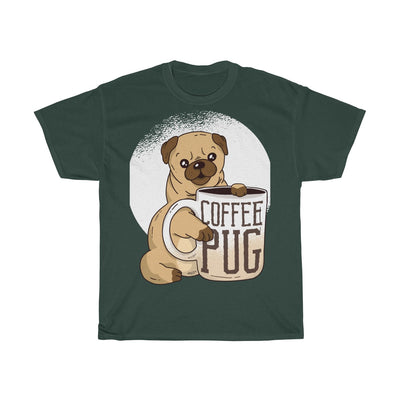 Coffee Pug - Unisex Heavy Cotton Tee