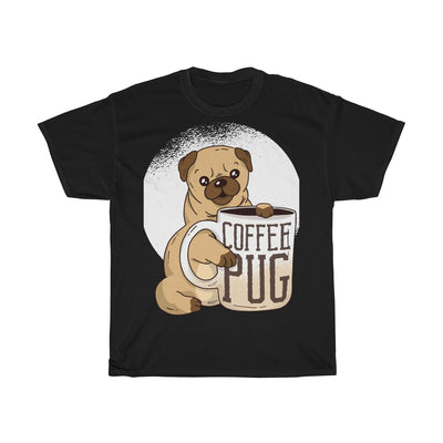 Coffee Pug - Unisex Heavy Cotton Tee