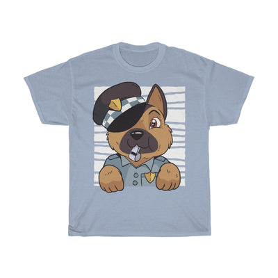 German Shepherd Police Dog - Unisex Heavy Cotton Tee