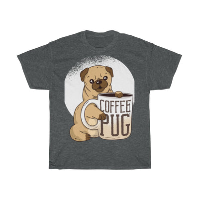 Coffee Pug - Unisex Heavy Cotton Tee